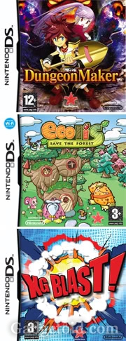 Ecolis, Dungeon Maker, XG Blast - Nintendo DS - box art