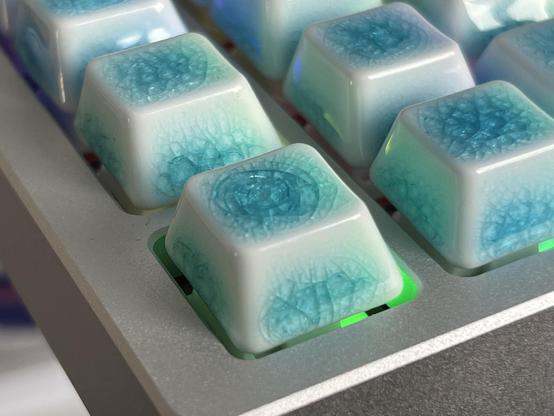 Cerakey Thocky Blank Crazed Ceramic Keycaps